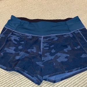 Lululemon dark blue camo shorts